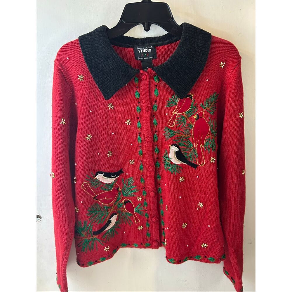 Studio Joy Birds‎ Christmas sweaters Large buttons
